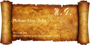 Moharics Ida névjegykártya